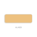 A flat rectangular label in a warm light beige/tan shade centered on a white background, with the text 'AL/AEB' below it.