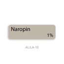 A label showing a muted taupe-beige block with the text 'Naropin' and '1%' on a white background, with 'AL/LA-10' below.