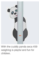 Weighing Made Easy with the Cuddly Panda Attachment for the Seca 703 column scale