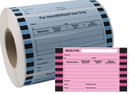 Roll of IV Labels on a white background