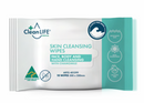 Pack of Clean Life skin cleansing wipes on a white background