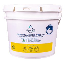 Tub of clean life isopropyl alcohol wipes